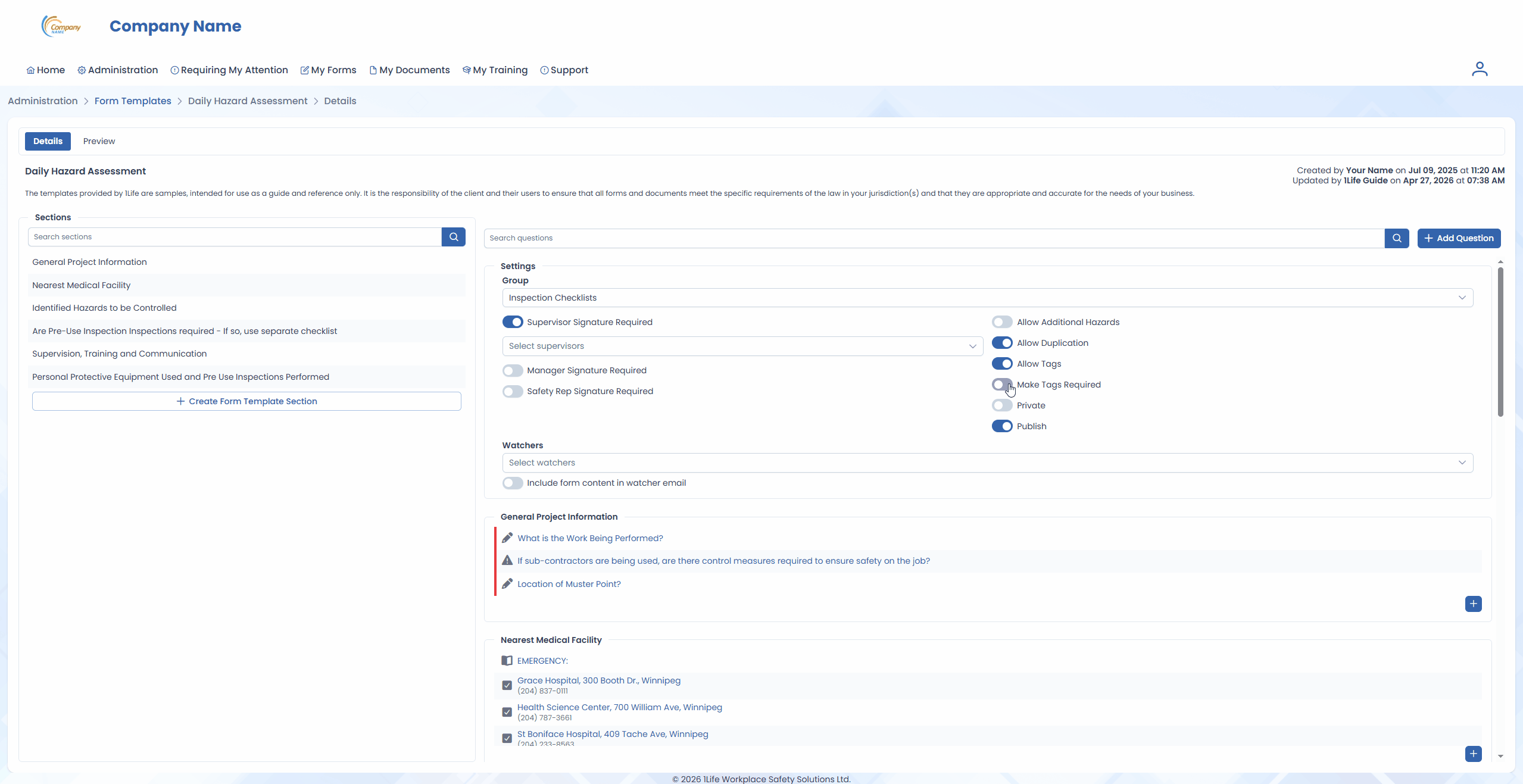 Minimum feature version component